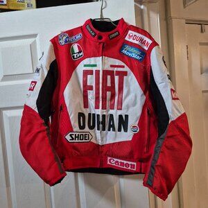 DUHAN MOTORCYCLE JACKET CUSTOMIZED & DAMAGED MEN'S SIZE L